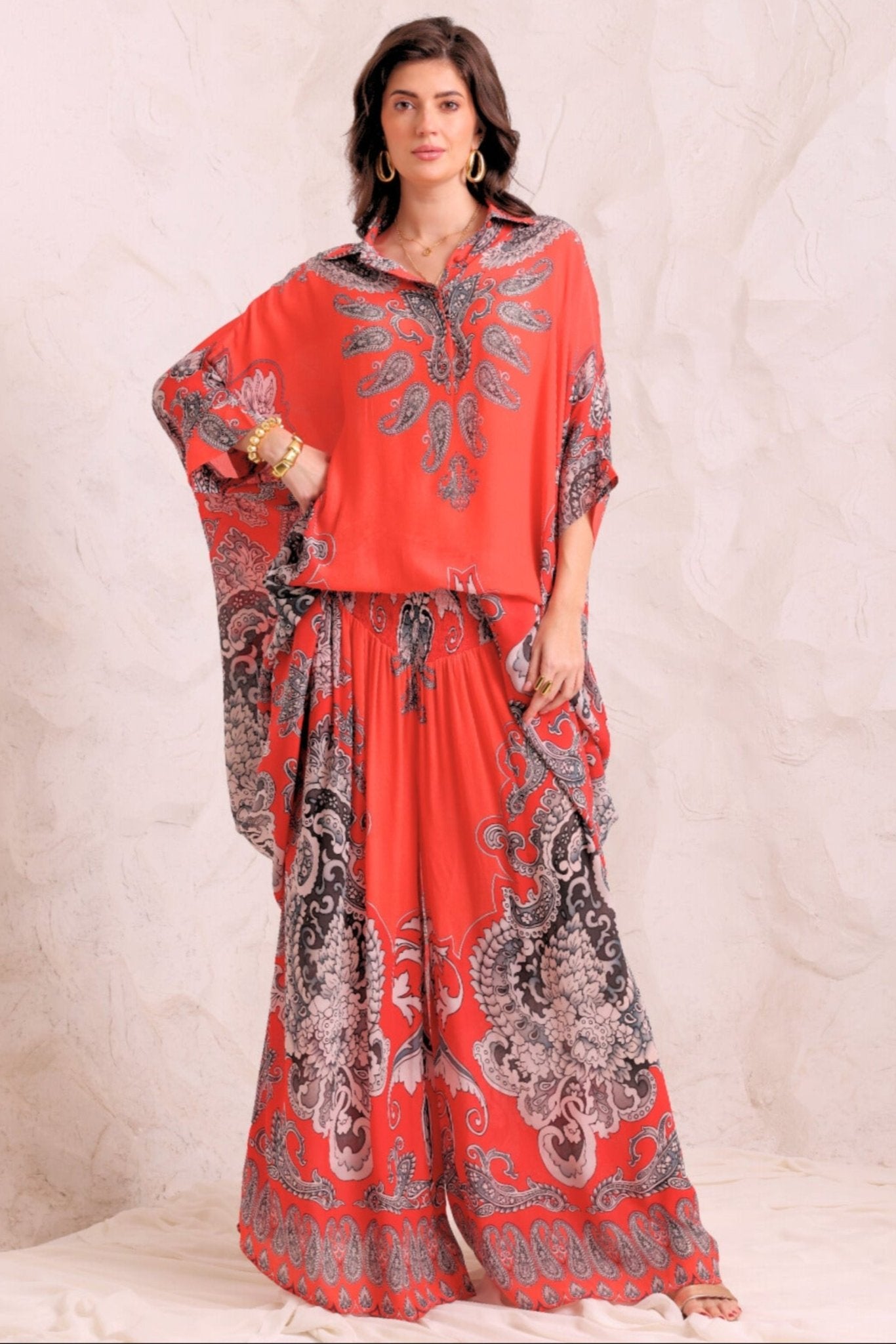 Spicy Margarita Shirred Pants - Czarina