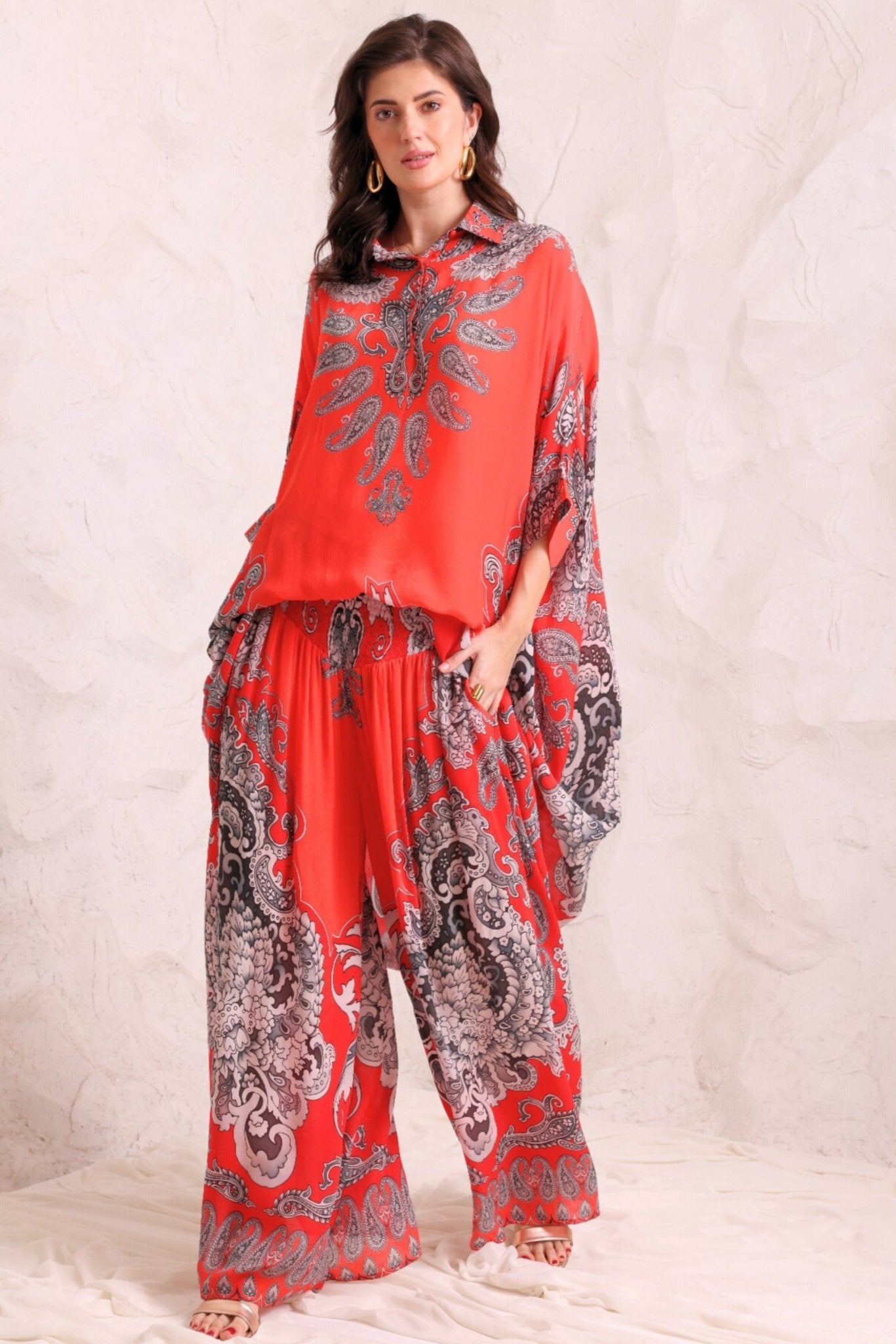 Spicy Margarita Shirred Pants - Czarina