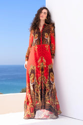 TALES OF THE TIGRESS COLLARED MAXI DRESS (PRE - ORDER) - Czarina