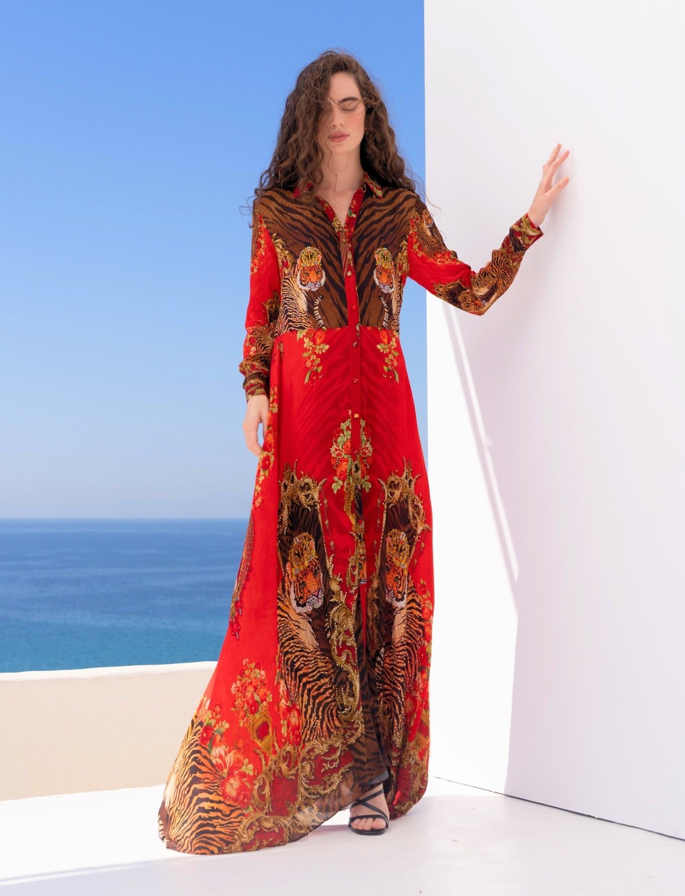 TALES OF THE TIGRESS COLLARED MAXI DRESS (PRE - ORDER) - Czarina