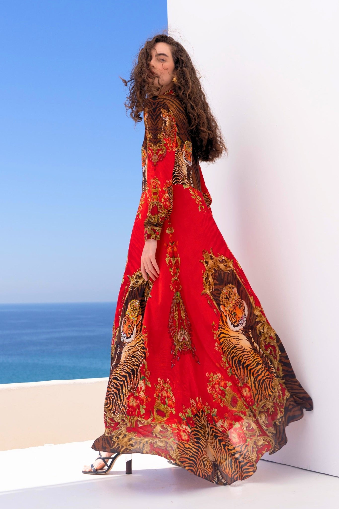 TALES OF THE TIGRESS COLLARED MAXI DRESS (PRE - ORDER) - Czarina