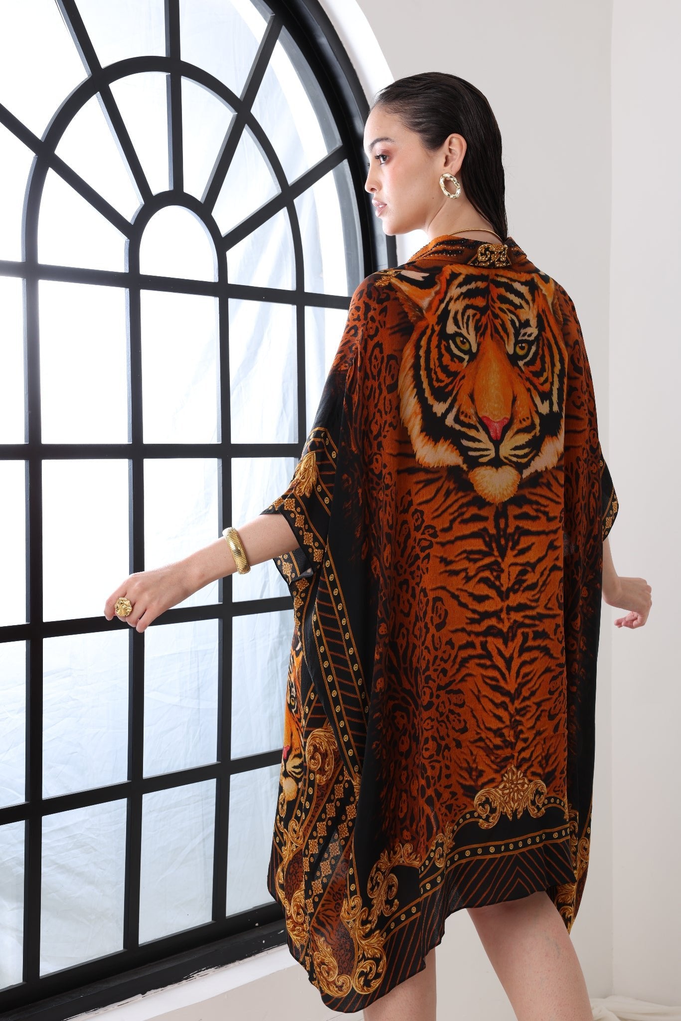 TIGRESS SHORT COLLAR KAFTAN - Czarina