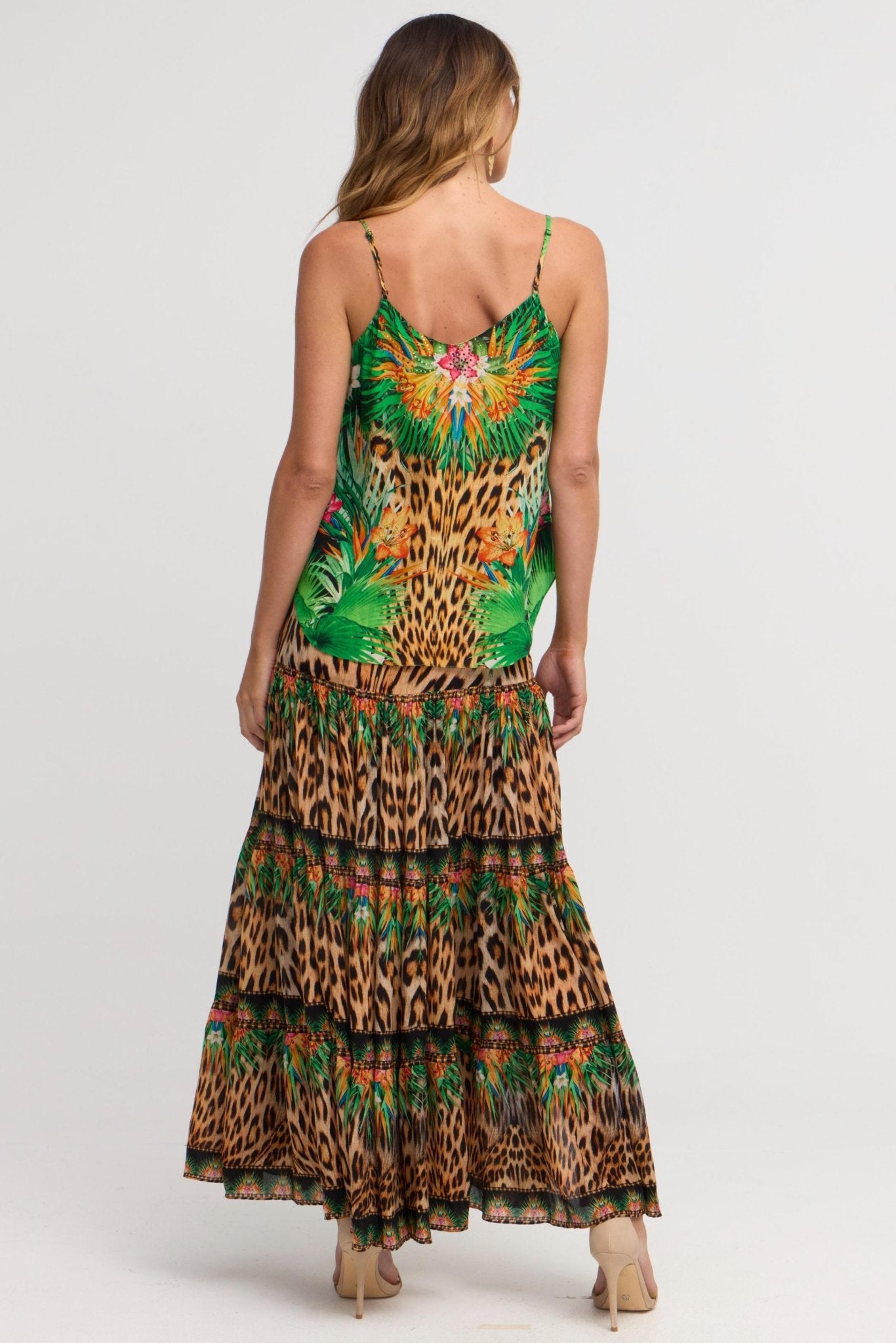 Tropical Temptation Maxi Skirt w Side Slit - Czarina