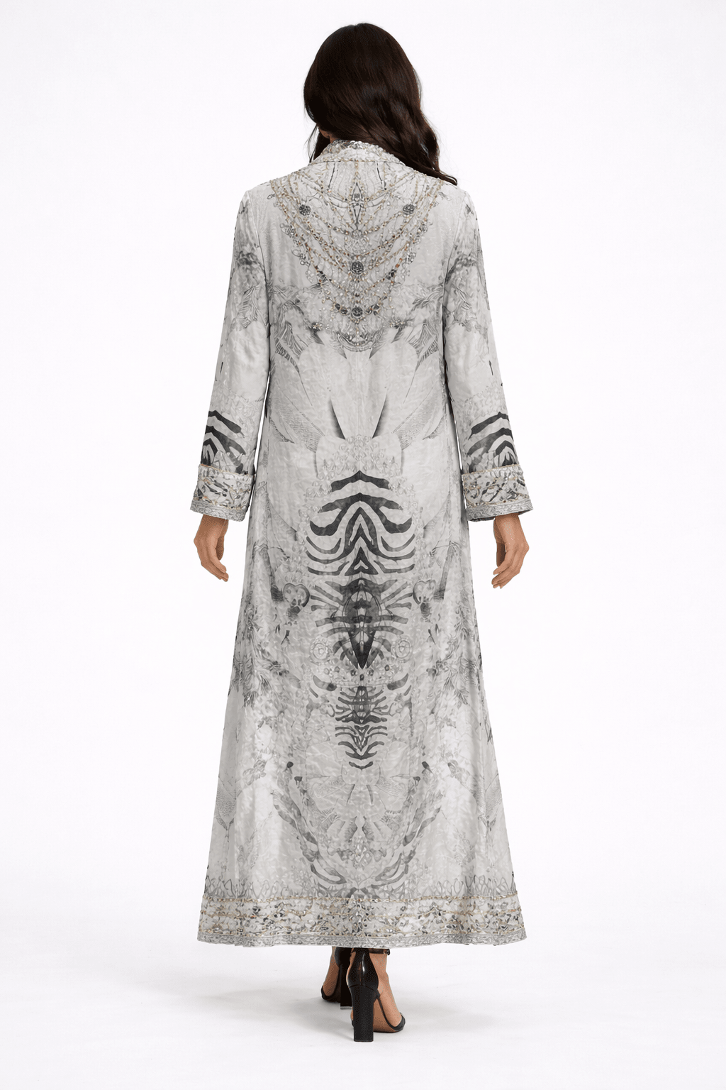 WHITE ZEBRA LONG JACKET - Czarina