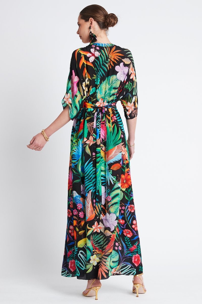 A NIGHT IN RIO MAXI DRESS W WAISTED BELT - Czarina