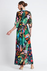 A NIGHT IN RIO MAXI DRESS W WAISTED BELT - Czarina