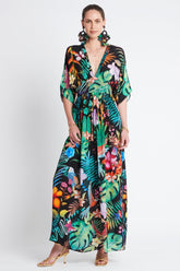 A NIGHT IN RIO MAXI DRESS W WAISTED BELT - Czarina