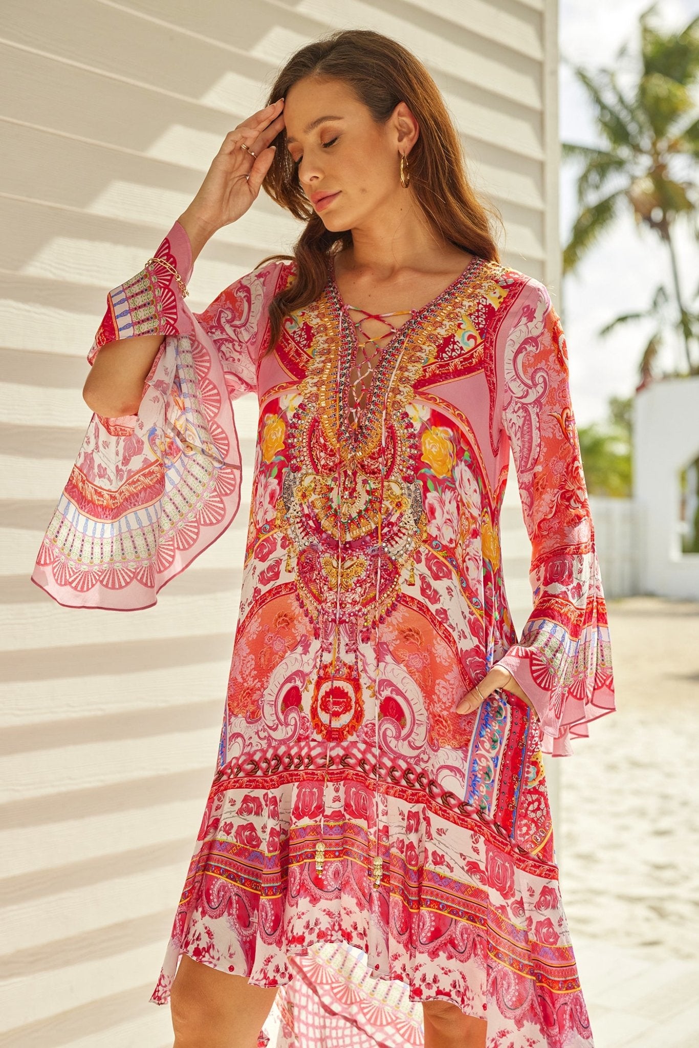 BOHEMIA HI LOW DRESS W SLEEVES - Czarina