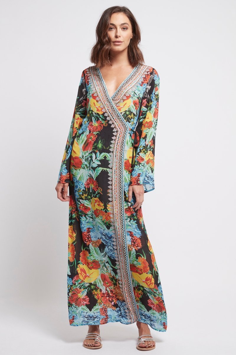 CUBAN NIGHTS WRAP DRESS - Czarina