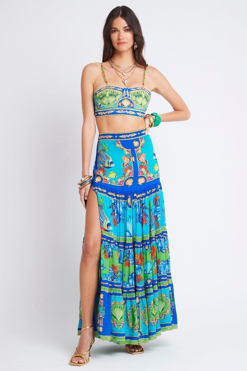 DEEP IN THE OCEAN MAXI SKIRT - PRE ORDER - Czarina