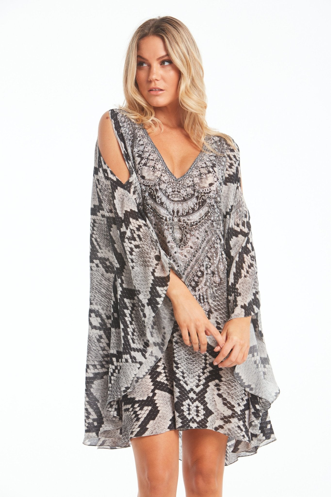 DESERT SNAKE KAFTAN DRESS - Czarina