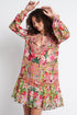 Every Flower Blossoms Short Dress W Faux Bell Sleeve - Czarina