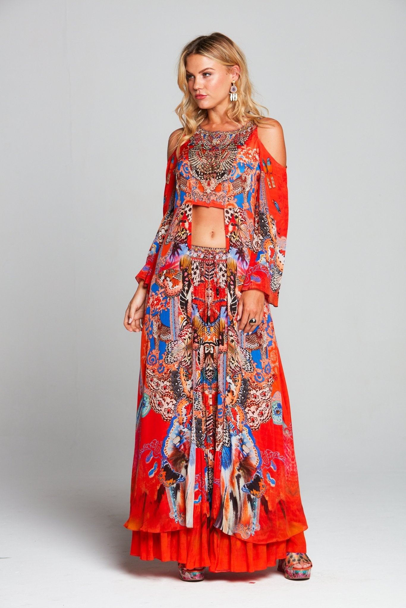 FORBIDDEN TEMPLE MAXI JACKET - Czarina
