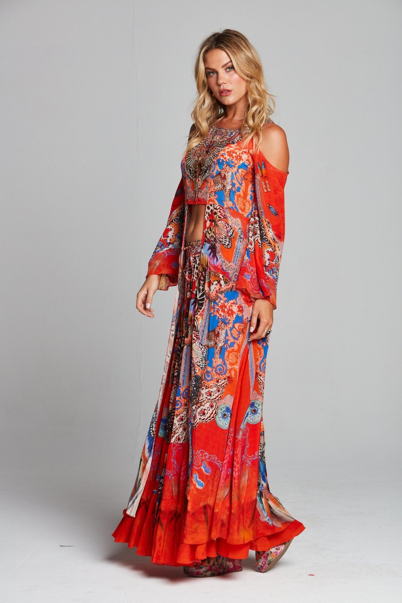 FORBIDDEN TEMPLE MAXI JACKET - Czarina