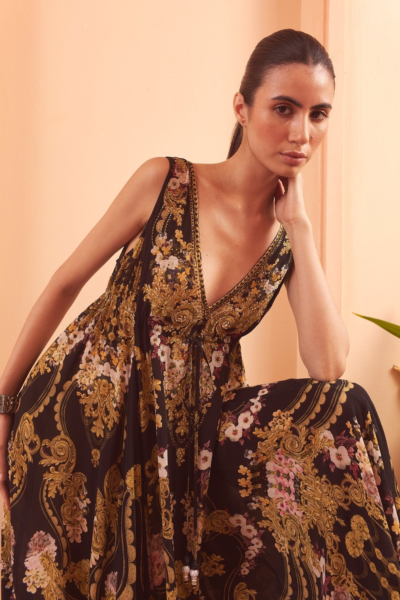 GOLDEN GIRL MAXI DRESS - Czarina