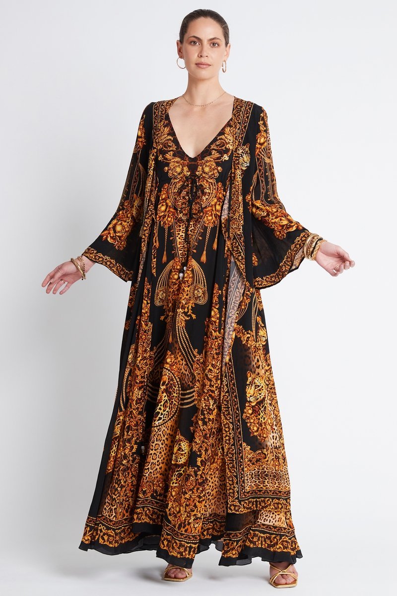 GOLDEN LADY WRAP DRESS - Czarina