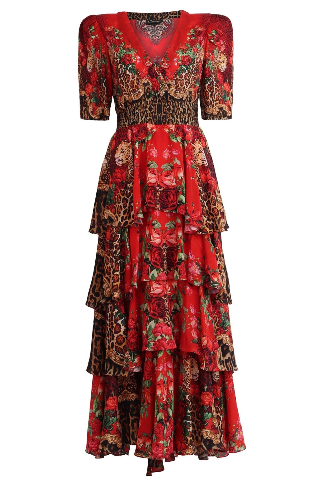 LEOPARDESS CROSS OVER MAXI DRESS - Czarina