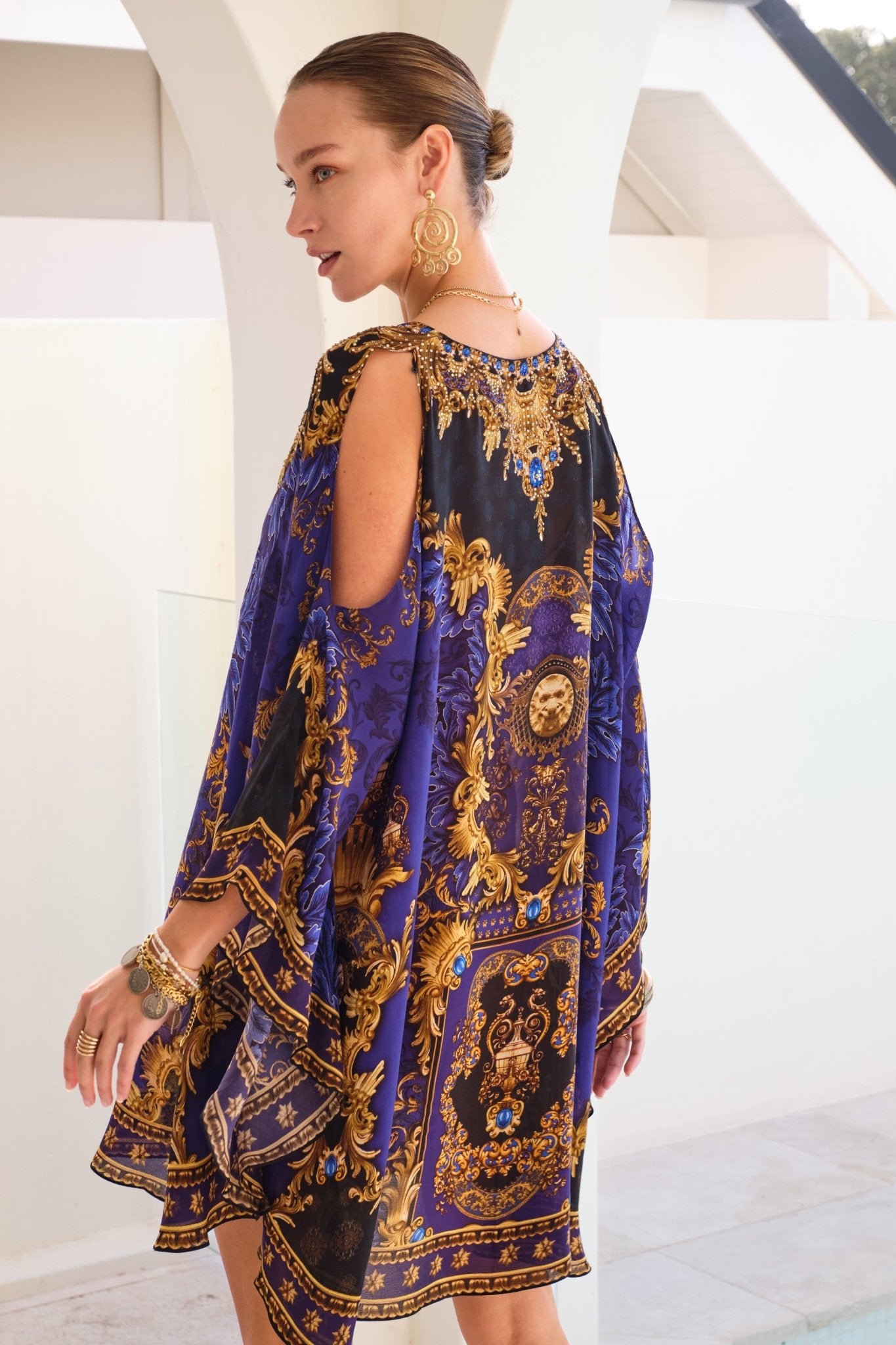 MIDNIGHT BLUE KAFTAN DRESS - Czarina