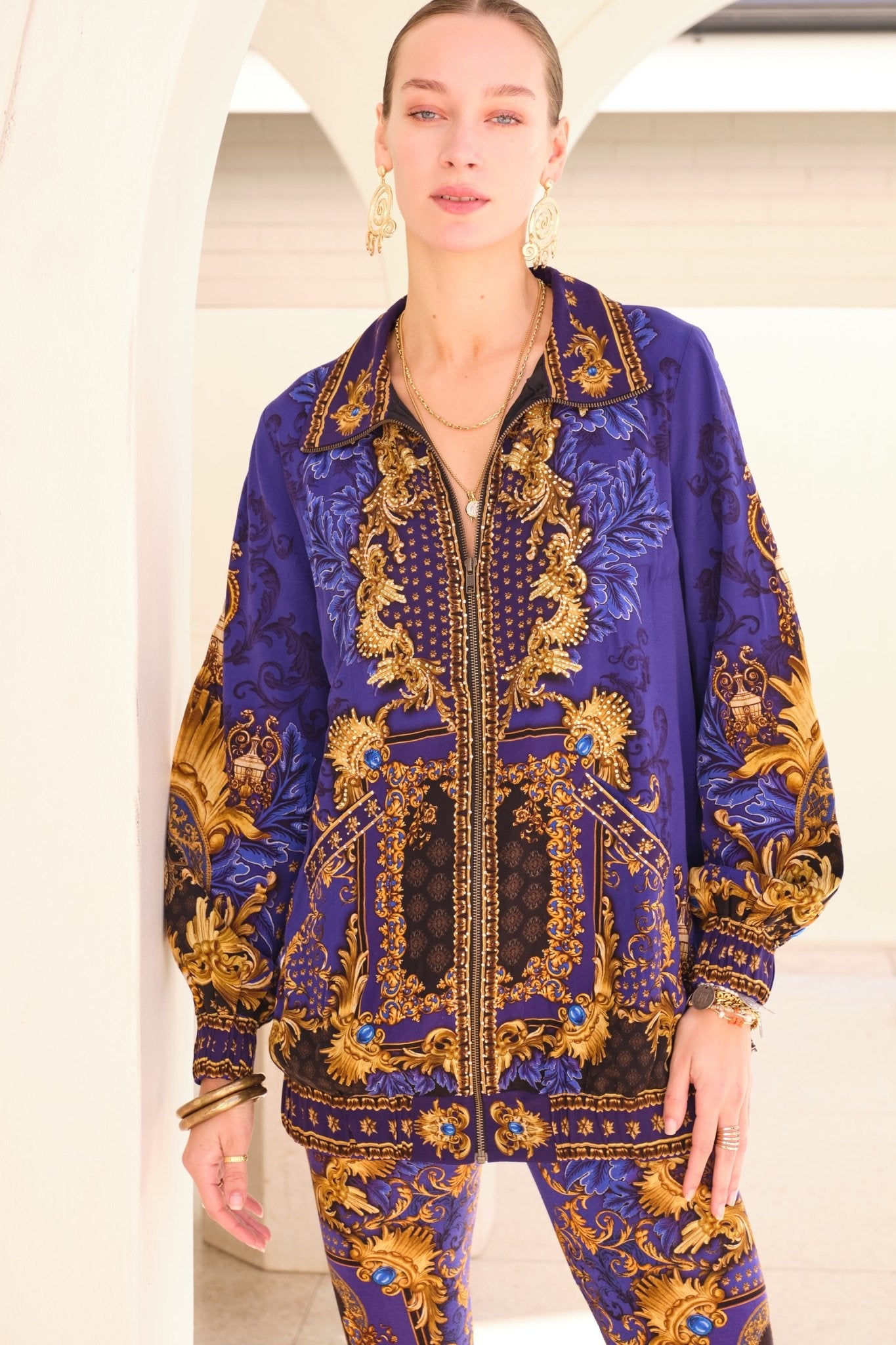 Versace sales silk jacket