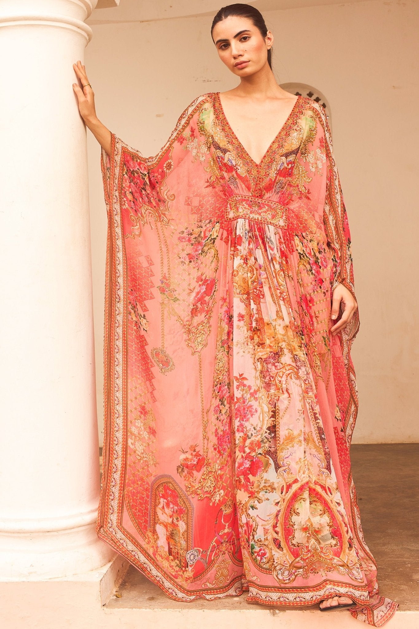 PINK CASTLE TAB KAFTAN - Czarina