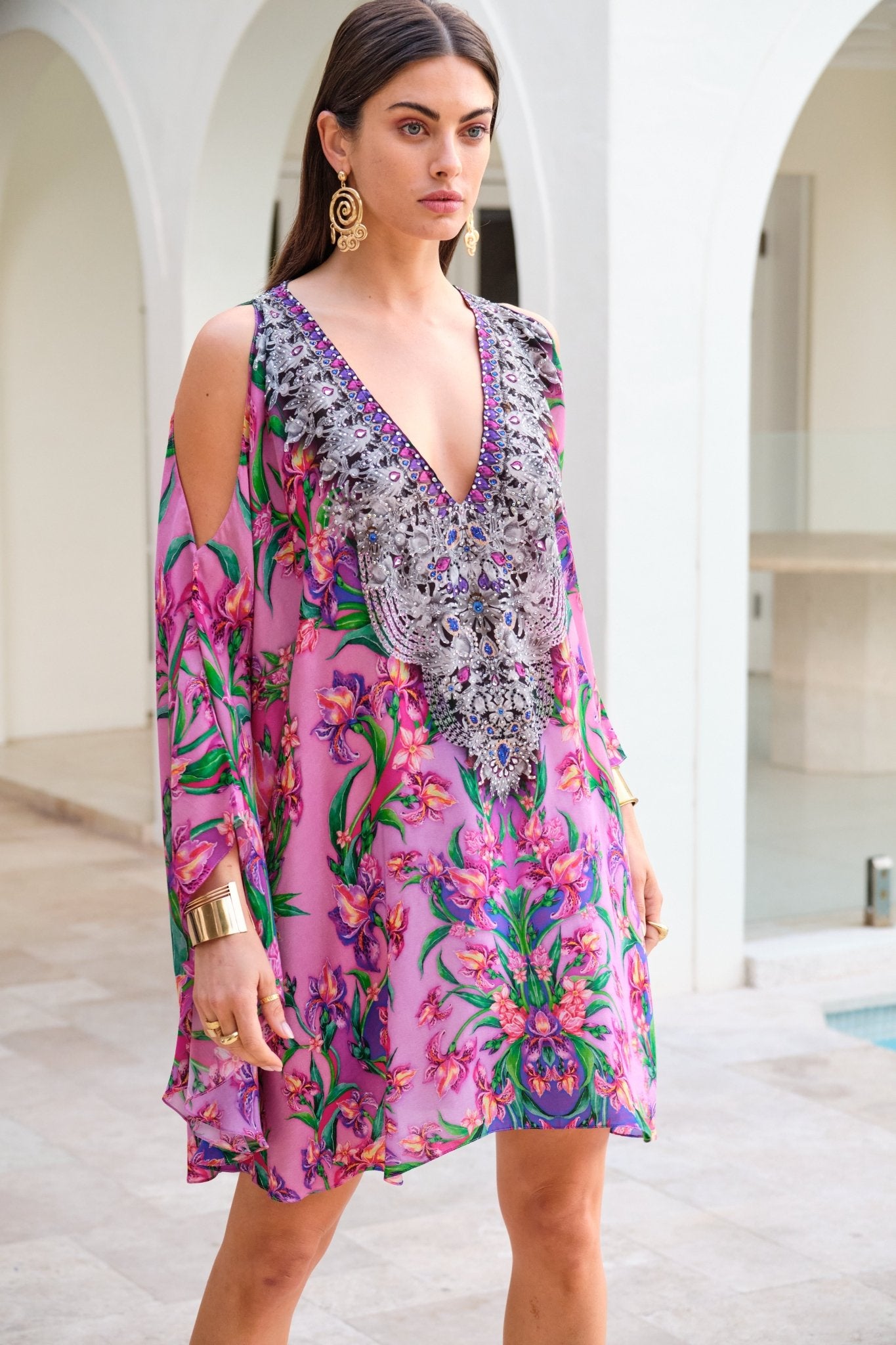 PINK RADIANCE KAFTAN DRESS - Czarina