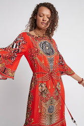 POWER AND PASSION BOAT NECK MAXI DRESS - Czarina