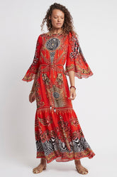 POWER AND PASSION BOAT NECK MAXI DRESS - Czarina