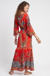 POWER AND PASSION BOAT NECK MAXI DRESS - Czarina