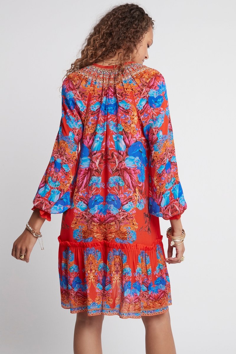 POWER OF LOVE - SHORT DRESS W FAUX BELL SLEEVE - Czarina