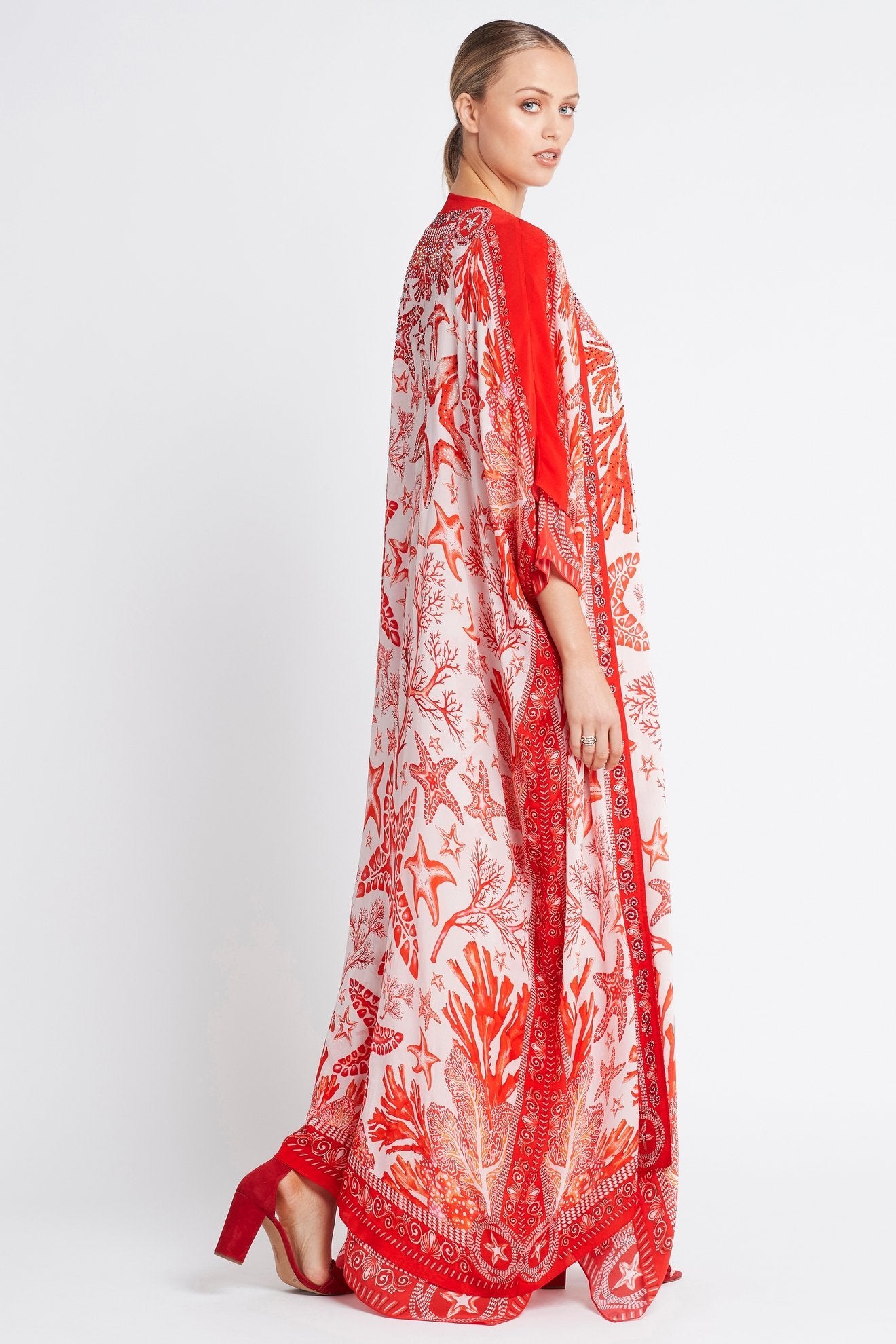 RED CHRISTMAS LONG CAPE - Czarina