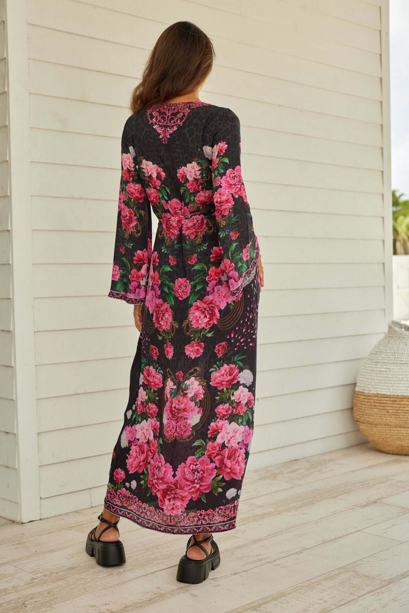 Romantic Florals Wrap Dress - Czarina