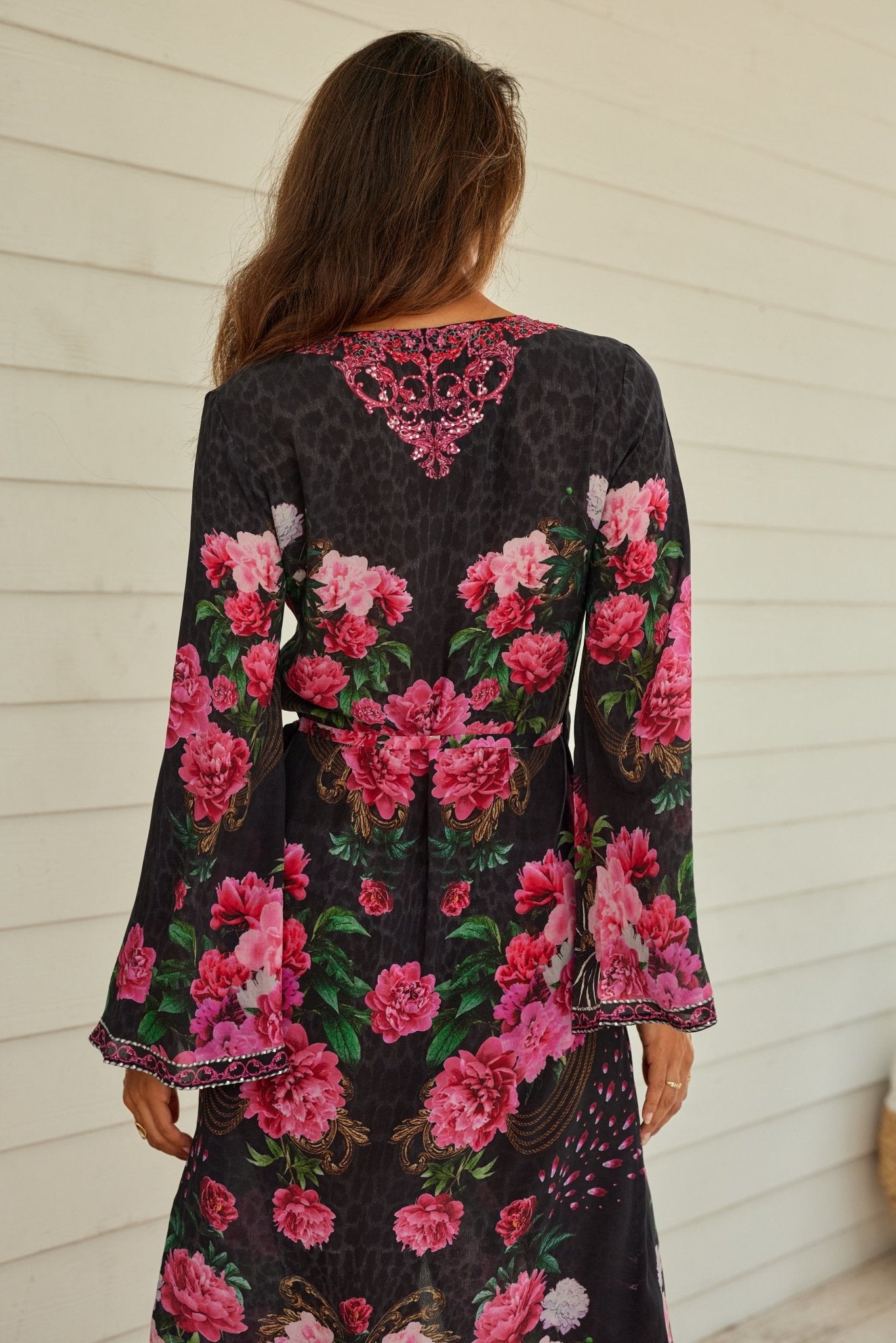 Romantic Florals Wrap Dress - Czarina