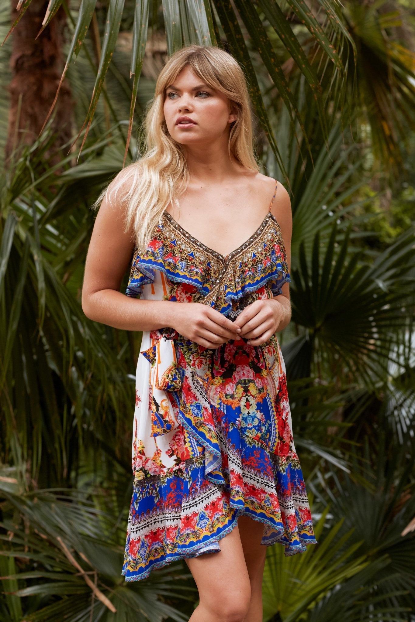 ROYAL PRINCESS SHOE-STRING SHORT WRAP DRESS - Czarina