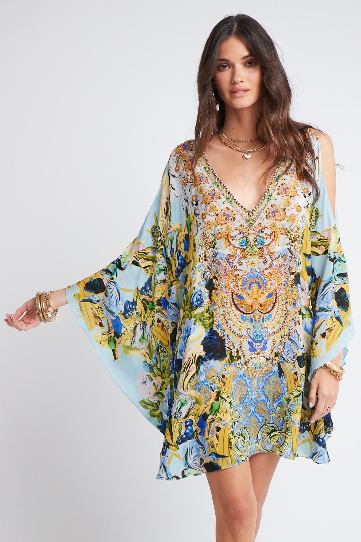 SUMMER BLUES KAFTAN DRESS - Czarina