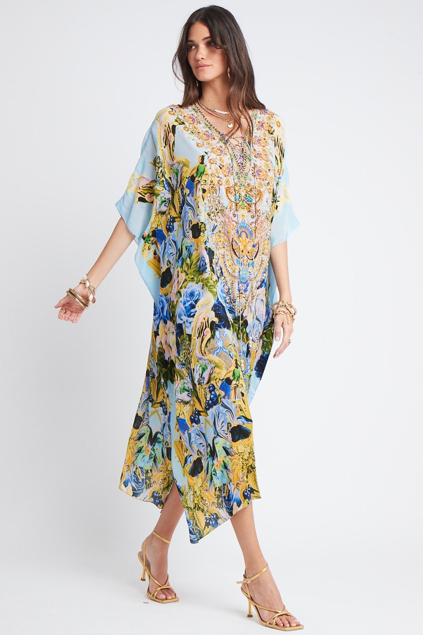 SUMMER BLUES MEDIUM KAFTAN - Czarina