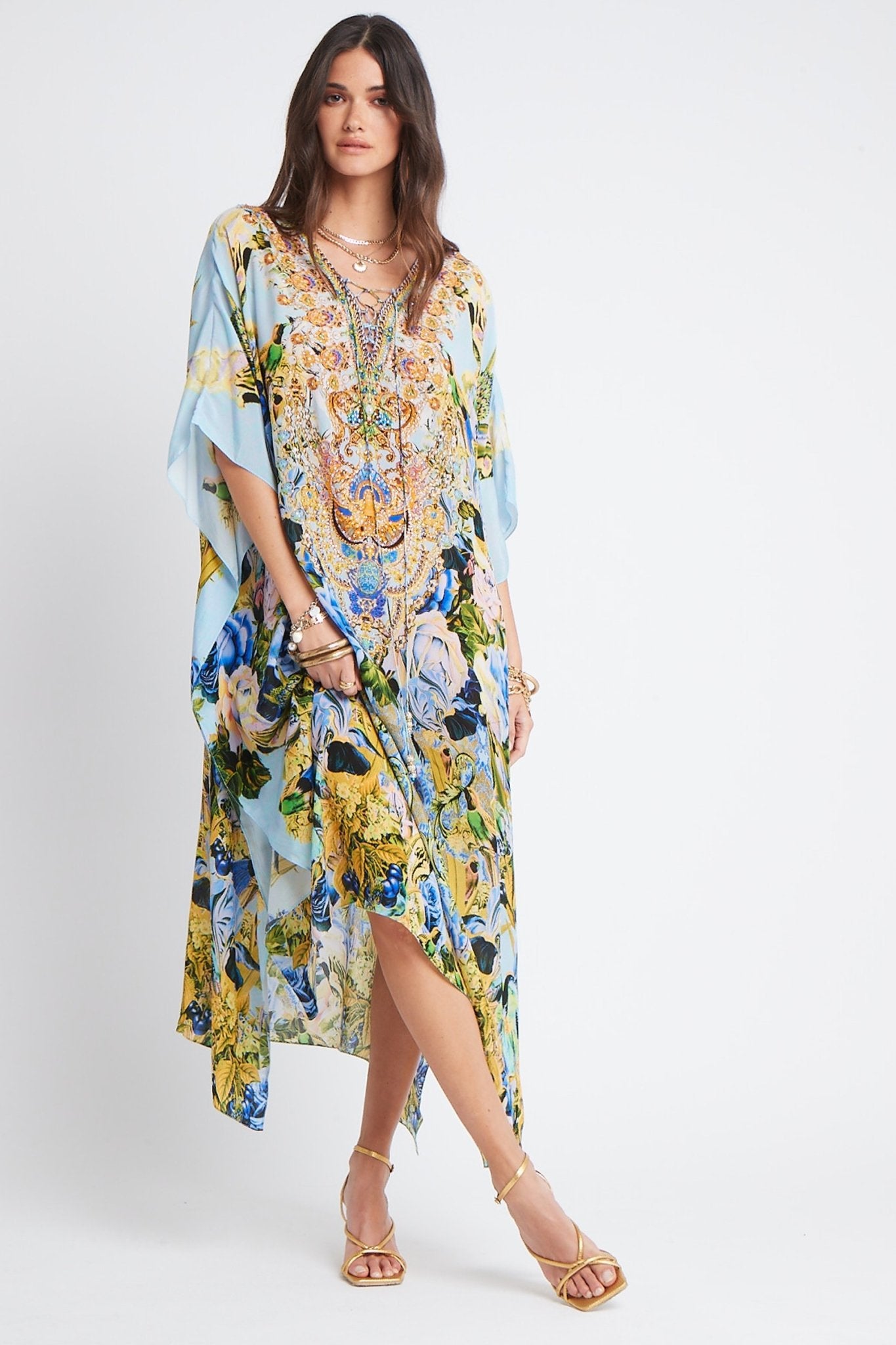 SUMMER BLUES MEDIUM KAFTAN - Czarina