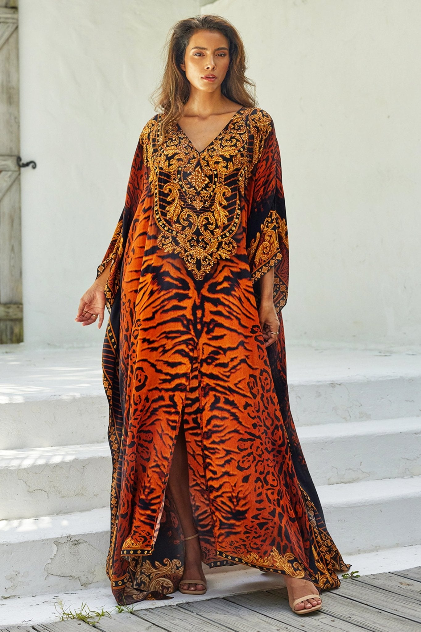 TIGRESS BIG WIDTH SILK KAFTAN - Czarina