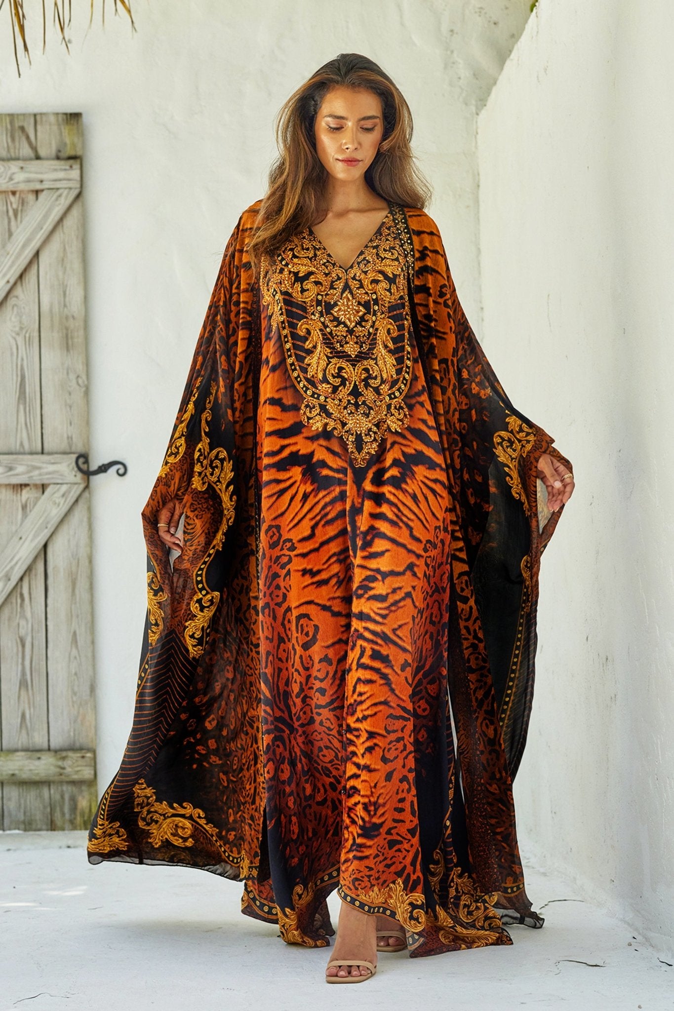 TIGRESS BIG WIDTH SILK KAFTAN - Czarina