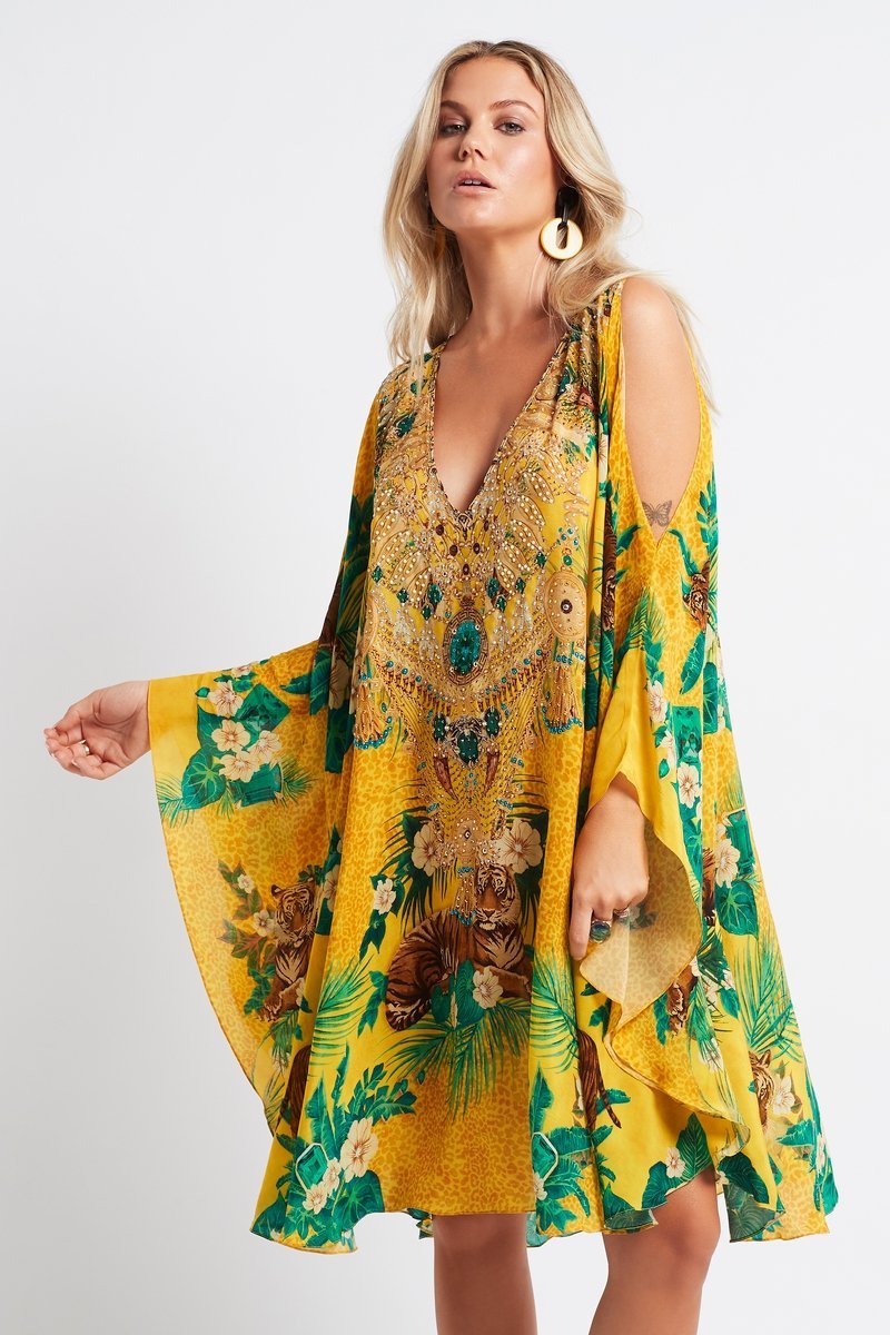 TROPICAL TIGRESS KAFTAN DRESS - Czarina