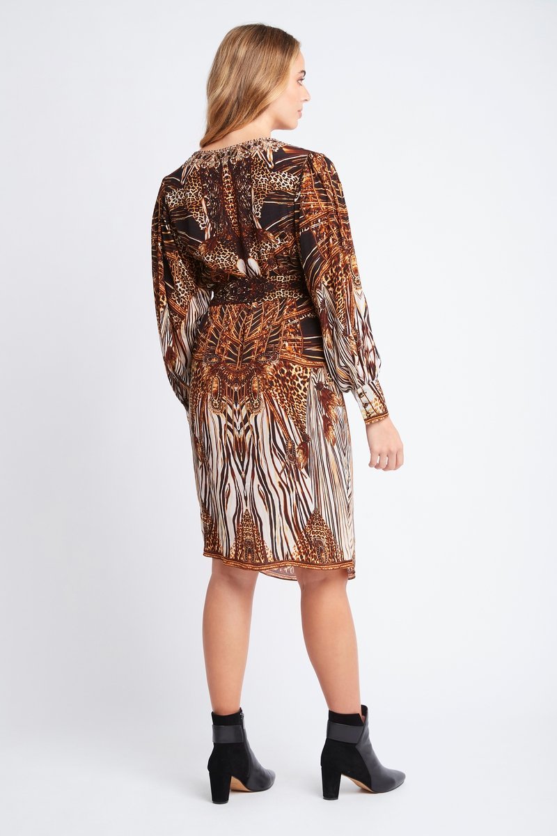 WILD AND FREE SHORT DRESS W CUFF SLEEVES - Czarina