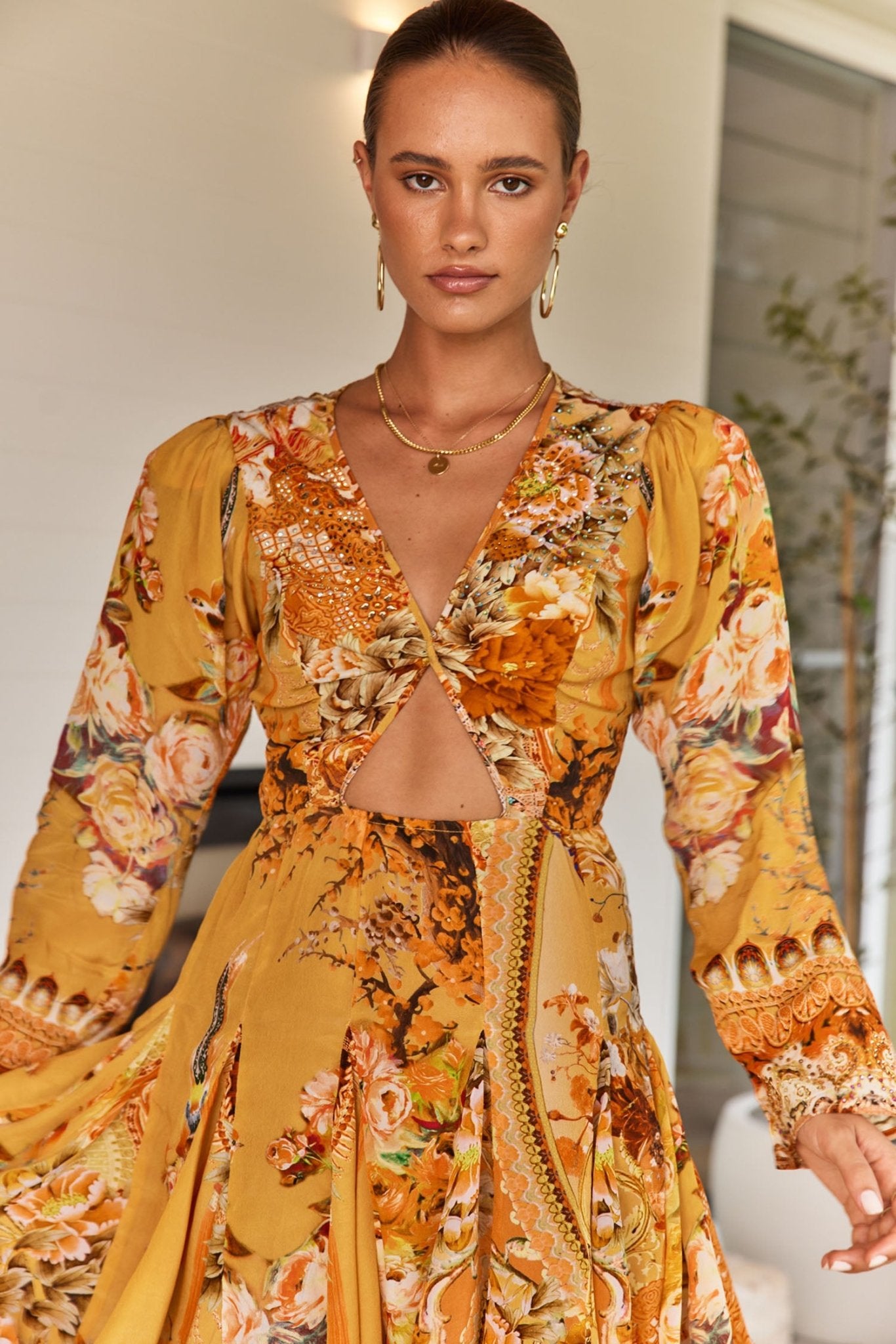 YOU ARE MY SUNSHINE CUTOUT MINI DRESS - Czarina