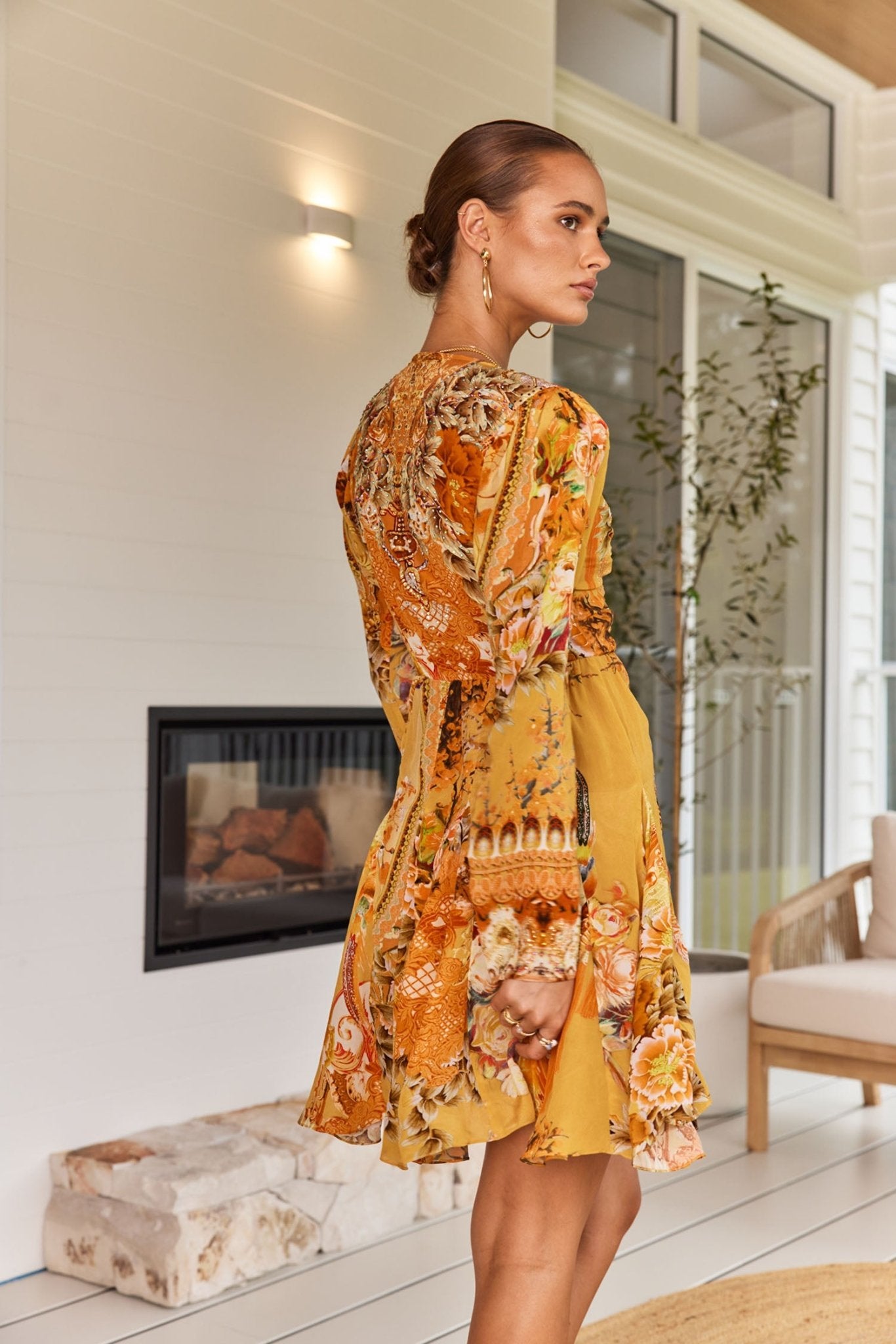 YOU ARE MY SUNSHINE CUTOUT MINI DRESS - Czarina