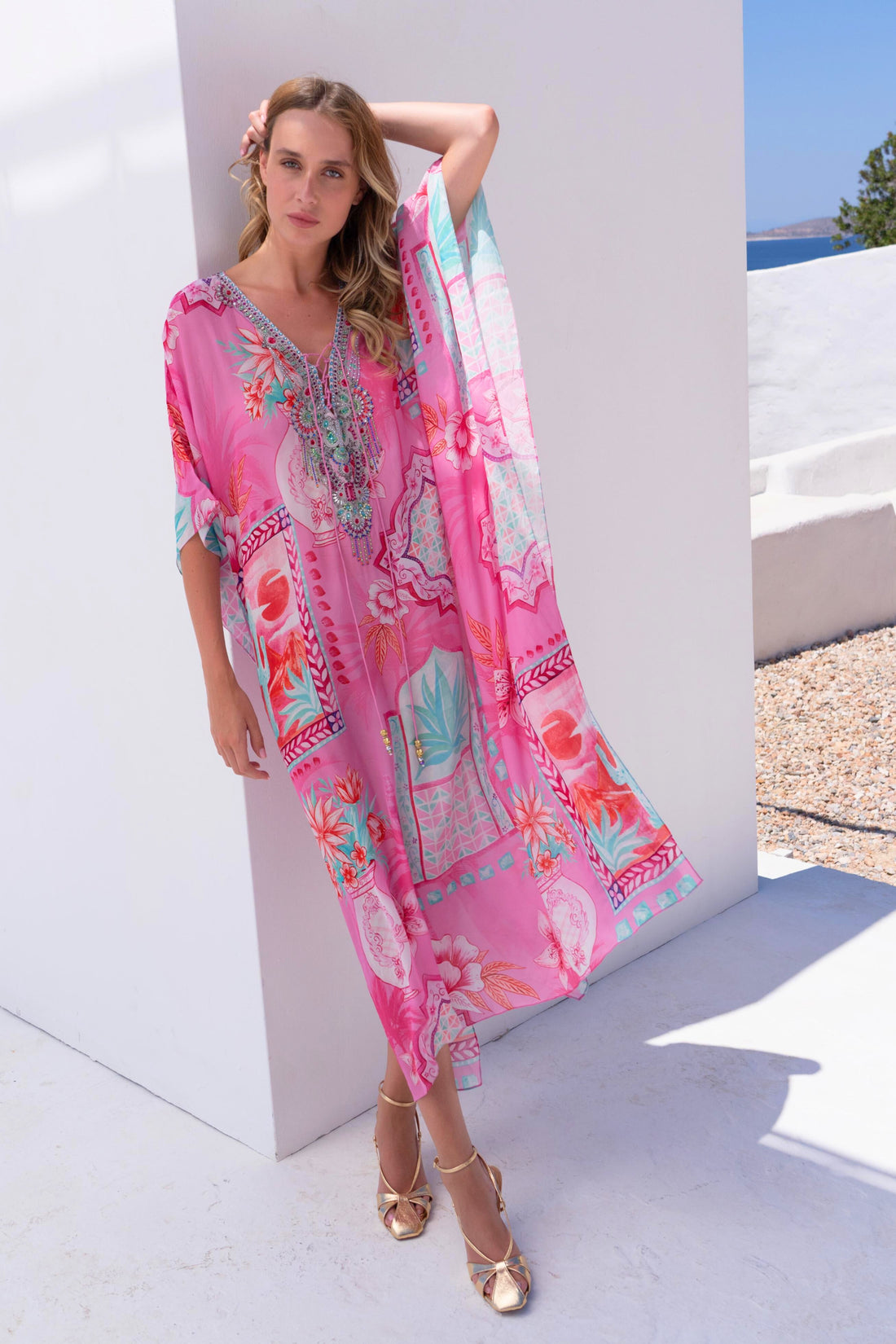 Pink Boho Medium Kaftan