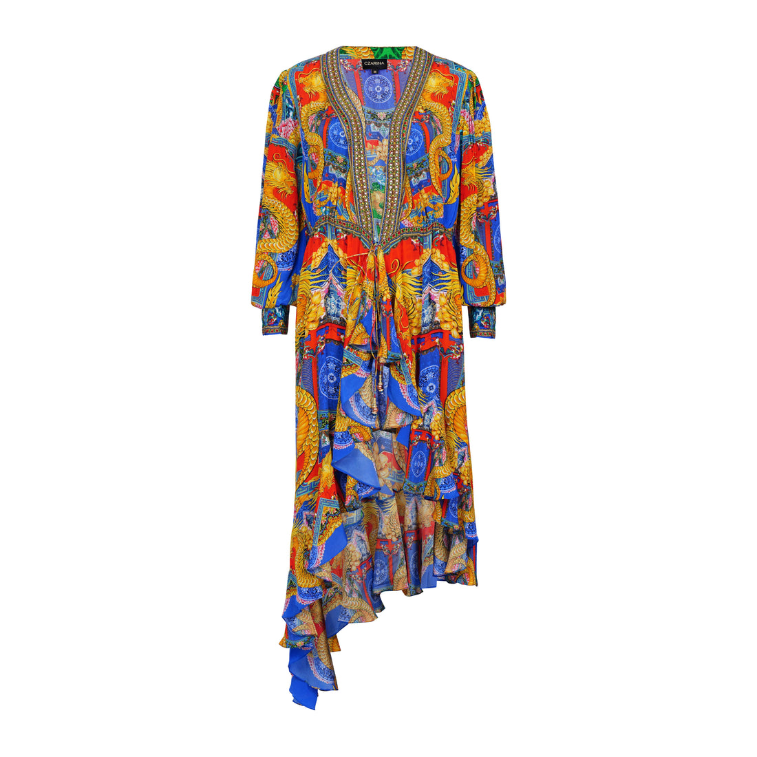 KINGDOM OF DRAGONS HI LOW WRAP DRESS
