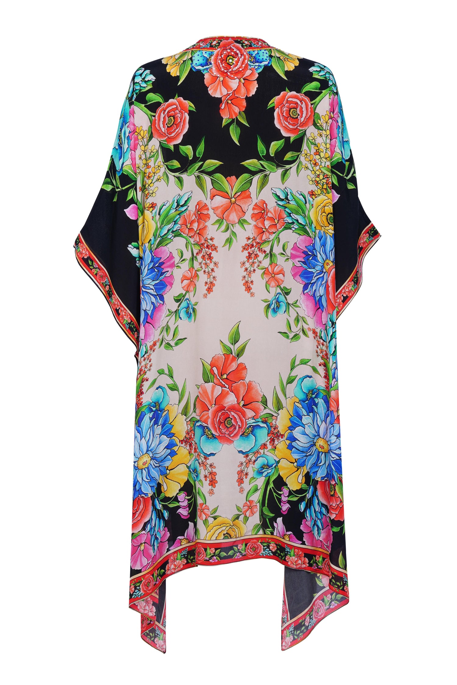 SPANISH FLOWER SHORT KAFTAN