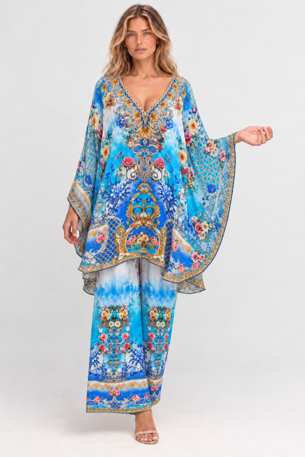 SUMMER SOMEWHERE KAFTAN DRESS SET