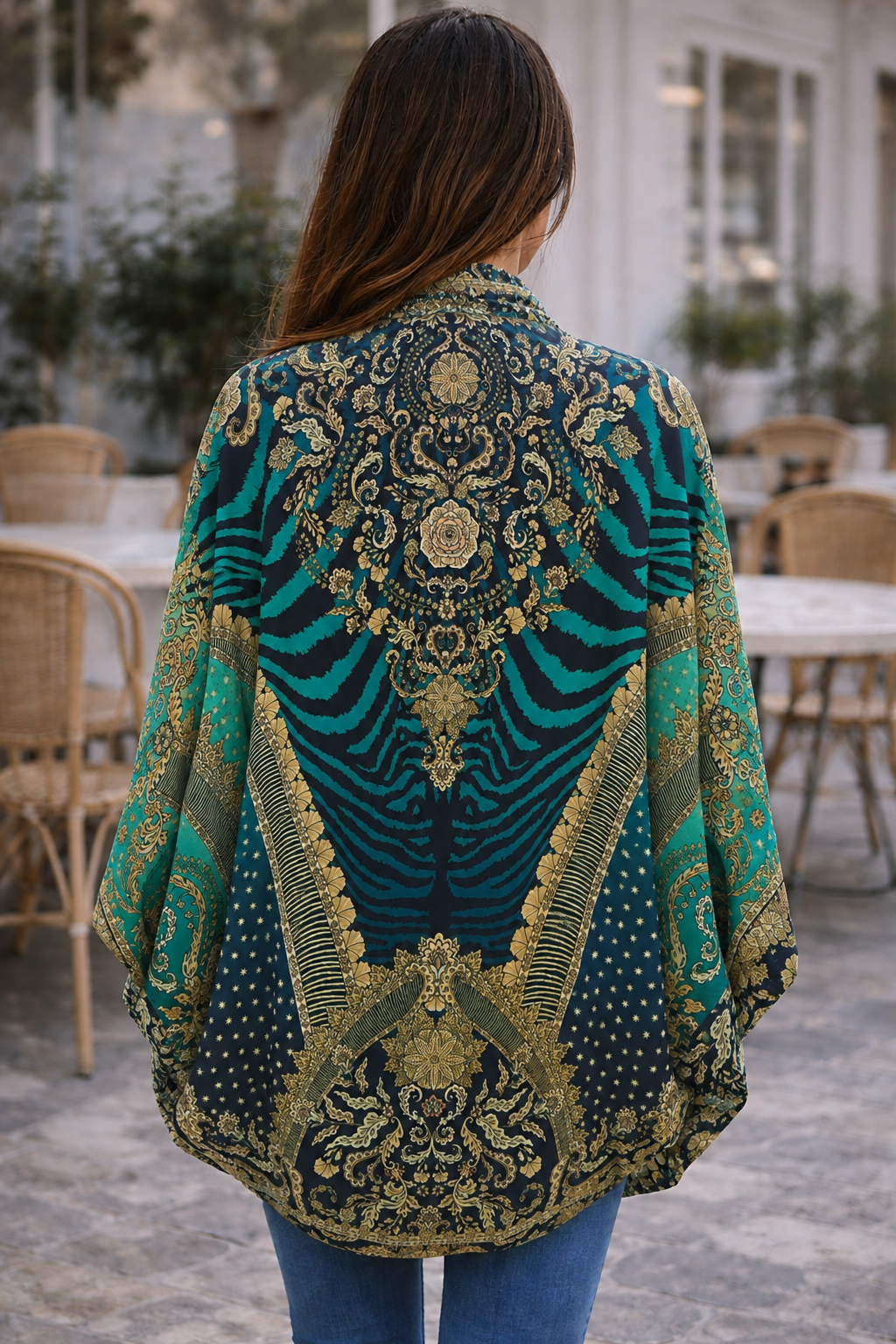EMERALD EMPRESS SHORT CAPE