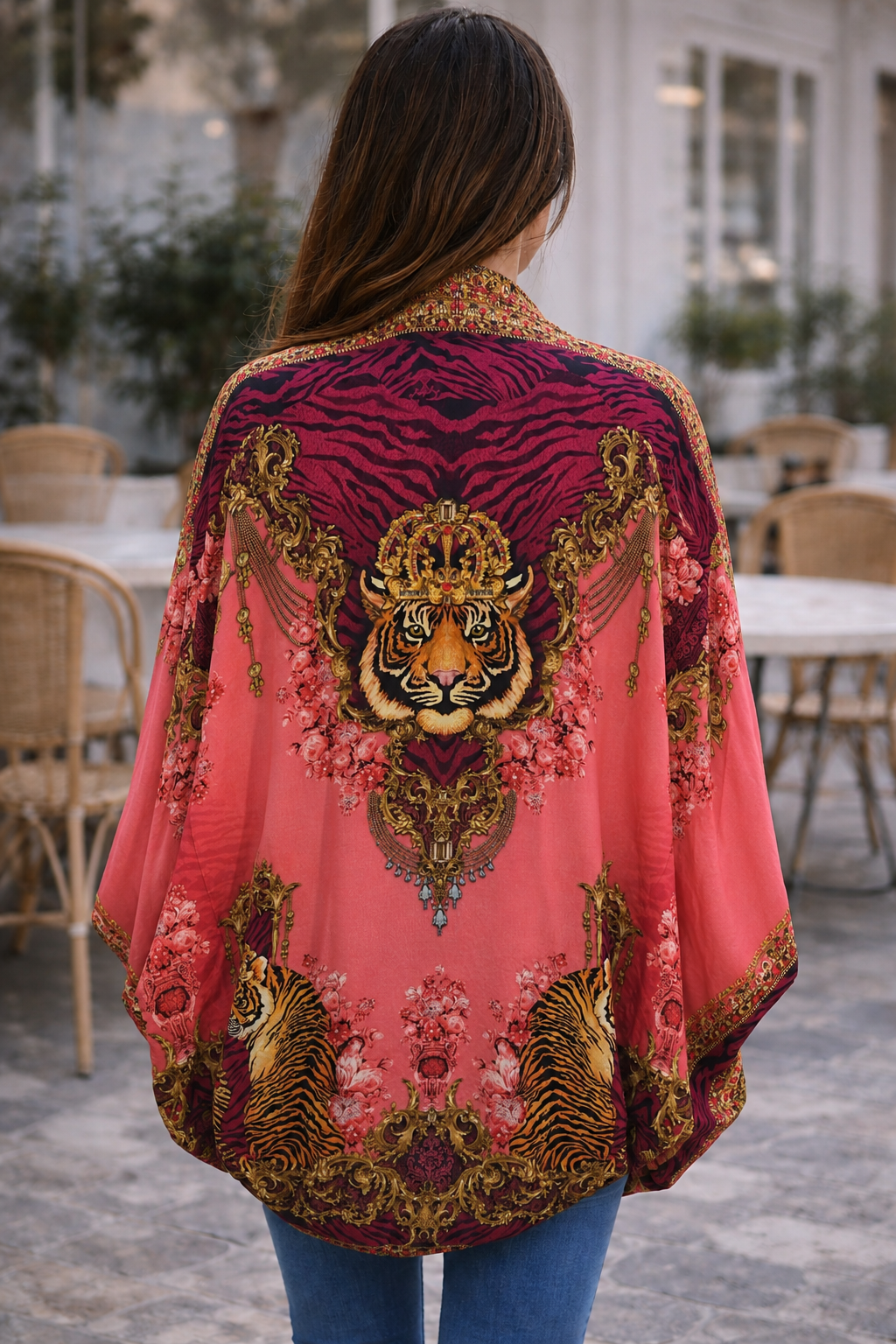 PINK TIGER SHORT CAPE