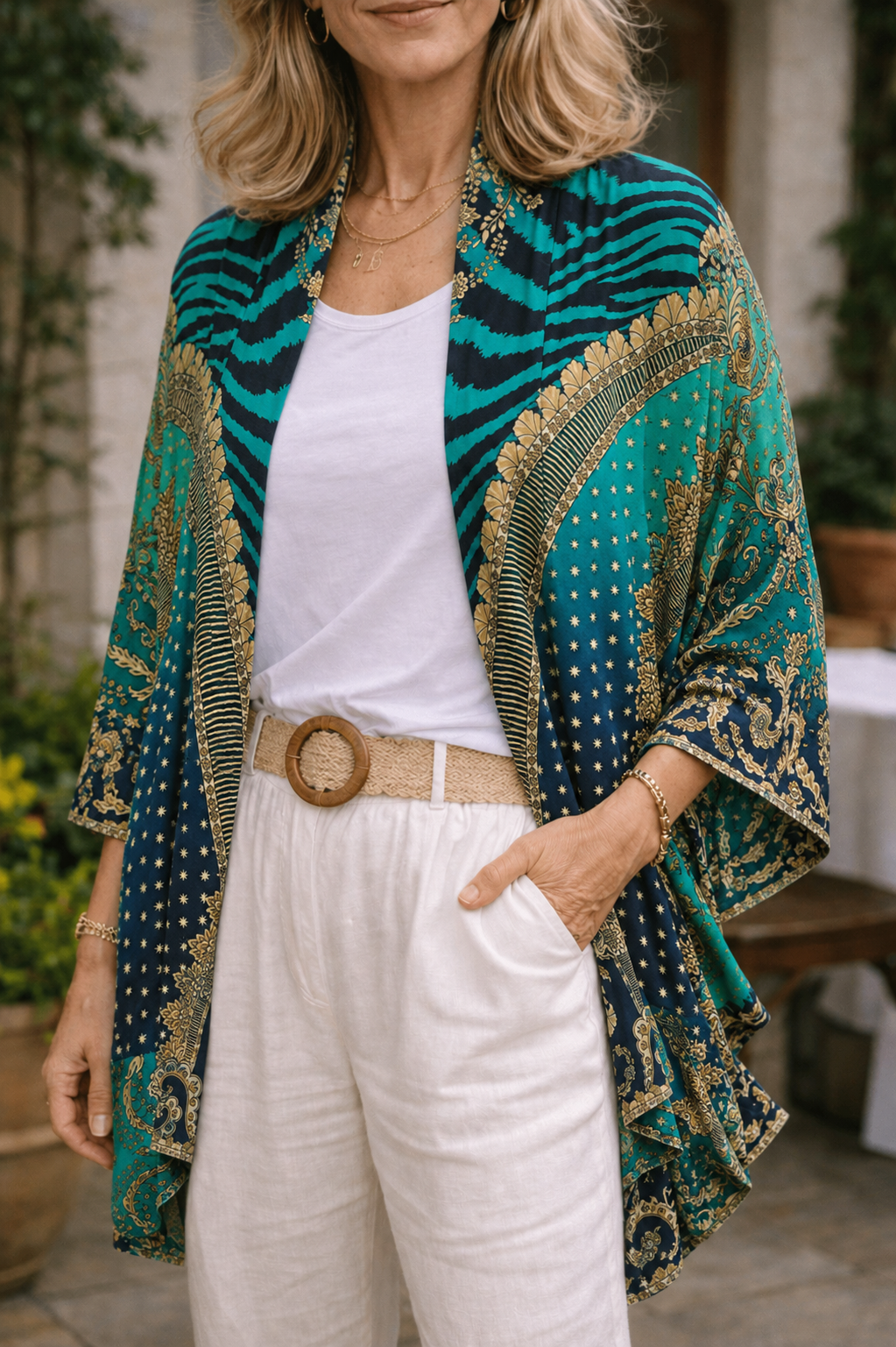 EMERALD EMPRESS SHORT CAPE