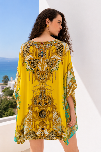 GOLDEN LEOPARD BUTTERFLY TOP